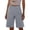 Gray, variant on SwiftWear Women's Bermuda Shorts High Waisted Stretch Elastic Waist Pockets Knee Length Work Casual Dressy Summer Trousers for Office Daily