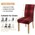 thumbnail image 6 of Chair Covers for Dining Room Set of 4, Stretch Washable Slipcovers with Rustic Farmhouse Plaid Print, Removable Polyester Seat Protector for Kitchen or Dining Room, 6 of 7