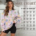 thumbnail image 6 of HELLHERO Flower Print Women Sweatshirt Oversized, Long Sleeve Pullover Tops Fall Fashion Crewneck Sweatshirt Size XXXL, 6 of 7