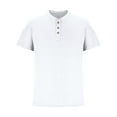 thumbnail image 3 of WAENQINLA Mens Henley Shirt Summer Casual Short Sleeve Basic T Shirt with 3 Button Lightweight Crewneck Casual Tee Tops, 3 of 5