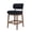 Black, variant on Hawsaiy Counter Height Bar Stools Set of 2, Mid Century Modern Boucle Barstools with Solid Wood Frame, Upholstered Kitchen Island Stools with Backrest & Footrest, Beige