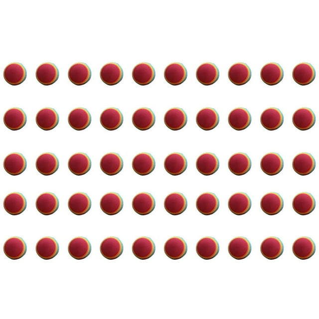 Toystoory Paquete de 50 pelotas de golf oscilantes elásticas para interiores y exteriores, pelota de entrenamiento de práctica a rayas, juguetes para Golf Rojo Toystoory OD023247-02