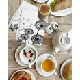 thumbnail image 4 of Dandelion Kitchen Dish Towels for Drying Dishes Set of 3, Black White Modern Country Rustic Plants Waffle Weave Microfiber Hand Tea Bathroom Towels Quick Dry & Absorbent Towel 15.7x23.6, 4 of 7