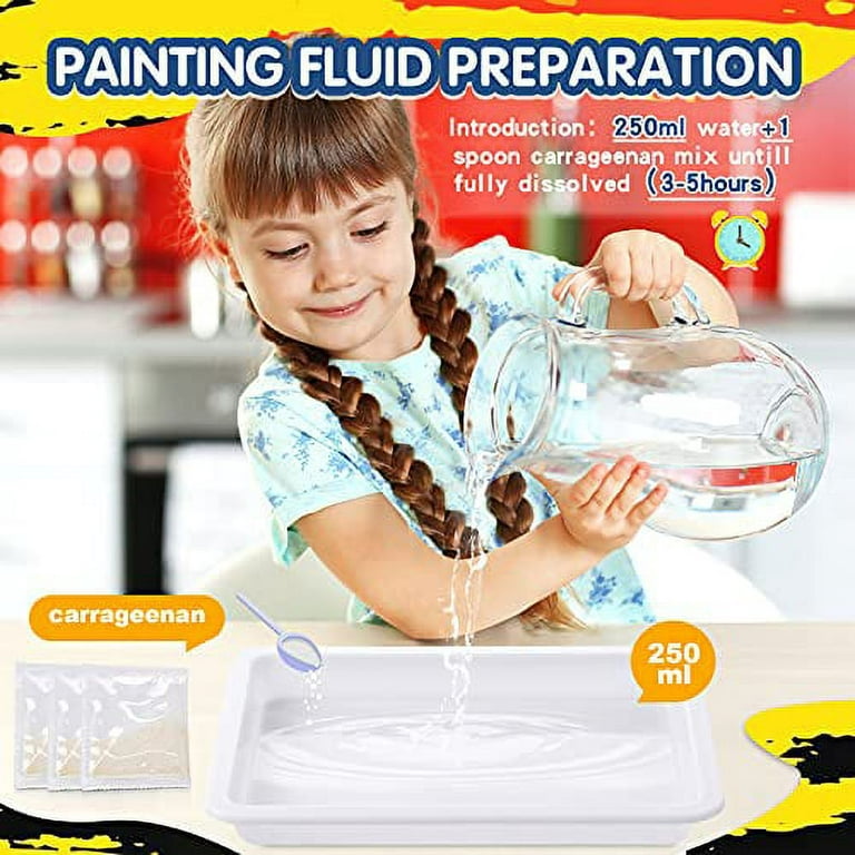 MFJL Marbling Paint crafts Kit for Kids - Arts and crafts for girls & Boys  - Ideas Art Kits for Kids Age 3-5 4-8 8-12 (Paint on