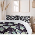 thumbnail image 6 of Ambesonne Floral Duvet Cover Set, Geometric Soft Spring, 2-Calking, Pale Green Slate Blue, 6 of 7
