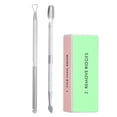 thumbnail image 1 of Nail Art Care Double-ended Nail Cuticle Trimmer Dead Skin Callus Remover Buffer Block Tools, 1 of 8