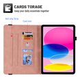 thumbnail image 3 of Dteck Smart Folio Case for Apple iPad (10th generation), Embossed Butterfly PU Leather Flip Stand Cover with Card Slots Pencil Holder Auto Wake Sleep Case for iPad 10th Gen 10.9" 2022,Pink, 3 of 6