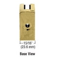 thumbnail image 2 of CRL Z606BR Polished Brass Z-Series Square Type Radius Base Zinc Clamp for 1/4" and 5/16" Glass, 2 of 6
