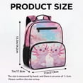 thumbnail image 7 of HUIACONG Cherry Blossom Axolotl 13.5 Inch Backpack for Kids, Lightweight Water Resistant School Bag with Breathable Padded Adjustable Straps, Multi-compartment Bookbag for Elementary Travel, 7 of 7