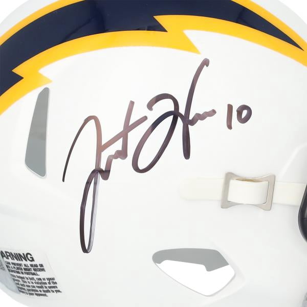 Justin Herbert Los Angeles Chargers Autographed Navy Color Rush Speed Mini Helmet - Fanatics Authentic Certified