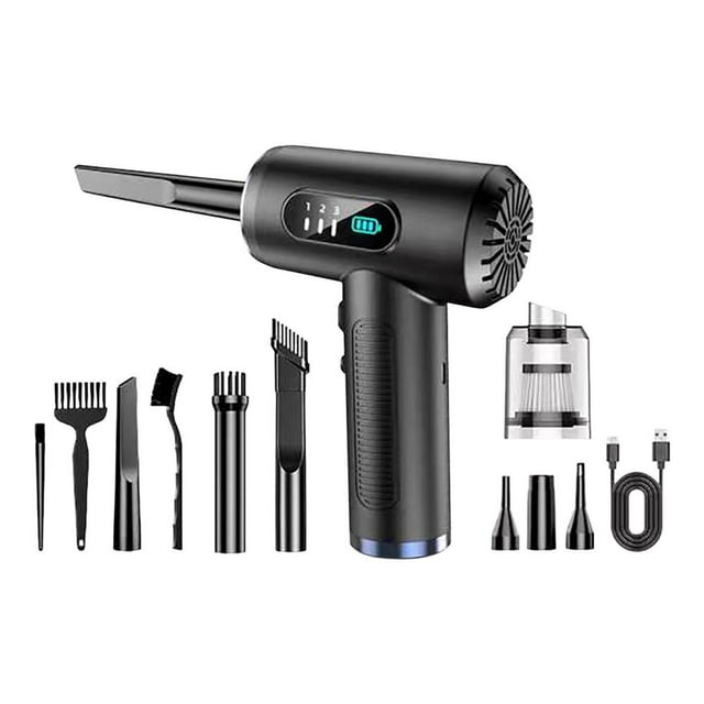 Dusters for Cleaning, Battery Led Lights, Compressed Duster 3 Gear Adjustable 100000Rpm Duster with Led Light Rechargeable Blower for Keyboard Devices Cleaning, Wireless Led Lights, Mini Led Lights