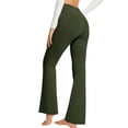 thumbnail image 4 of STARVNC Women V Cross Waist Tummy Control With Pockets Flare Yoga Pants, 4 of 7