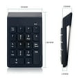 thumbnail image 2 of Wireless Number Pads, Numeric Keypad Numpad Keys Portable 2.4 GHz Financial Accounting Number Keyboard Extensions 10 Key for Laptop, PC, Desktop, Notebook, 2 of 8