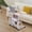White 60 x 40CM, variant on Adjustable Height Mobile Standing Desk – Rolling Computer Table with Storage Shelves – Small Laptop Desk for Home Office, School, Bedside – Space-Saving, with Wheels, Walnut Color