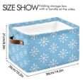 thumbnail image 4 of Yayeee Canvas Storage Basket with Handles for Shelves Fabric Bins Closet Organizer, Snowflake Pattern, 4 of 8