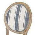 thumbnail image 5 of GDF Studio Newman French Country Fabric Dining Chairs, Set of 4, Dark Blue Stripes and Light Beige, 5 of 8