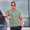 thumbnail image 4 of Fotbe Retro Hippie Groovy Mushroom Camiseta Polo de Golf para Hombre con Estampado – Camisa Deportiva Transpirable con Cuello Abotonado-3X-Large, 4 of 6