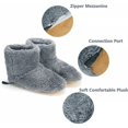 thumbnail image 4 of Calentadores de pies eléctricos USB Zapatos con calefacción Hombres Mujeres Felpa Suave Zapatillas de invierno con calefacción Botas cálidas y cómodas con calefacción para interiores Oficina Uso en el hogar,Rosado Kuyhfg Bienvenido a Kuyhfg, 4 of 5