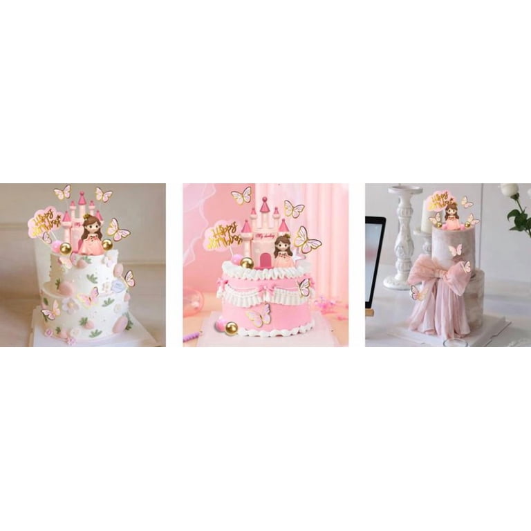 25 Pièces Décoration Gâteau Princesse - Toppers Château Princesses Pour Anniversaire Fille Et Baby Shower