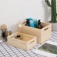 Large Open Top Desktop Organizer Innovative Solid Wood Storage Box