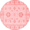 thumbnail image 1 of Ahgly Company Indoor Round Oriental Red Traditional Area Rugs, 8' Round, 1 of 4