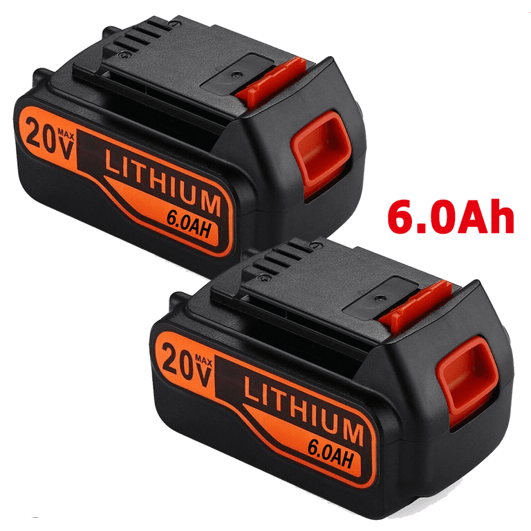 for Black and Decker 20V 6.0Ah Battery Replacement | Lbxr20 LB2X4020 Lithium Battery 4 Pack