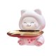 thumbnail image 5 of Bonita estatua de gato con bandeja, plato de dulces, almacenamiento de joyas, organizador de escritorio, escultura de estatuilla de resina para mesa, EstiloC Soledad Porta llaves de estatua de resina, 5 of 10