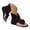 Black, variant on Flip Flops Sandals for Women Suede Bow Cutout Thong Flats Shoes Western Open Toe Beach Sandal for Bridal Wedding Party Silver Size 9