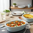 thumbnail image 4 of Portmeirion Sophie Conran Individual Pie Dish, Celadon - Porcelain Bakeware for Oven, Freezer & Table Use, (7.75" x 6") Fine Porcelain Oval Baking Bowl - Dishwasher & Microwave Safe, 4 of 4