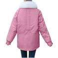 thumbnail image 3 of BLVB Womens Winter Coats Thicken Warm Down Puffer Jackets Fuzzy Fleece Lapel Collar Outerwear with Pockets, 3 of 3