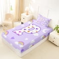 thumbnail image 4 of Castle Fairy Rainbow Letter P Twin Sheet Sets 3pcs for Kids,Pastel Pattern Bedding for Girls, 4 of 6