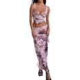 thumbnail image 4 of Lucakuins - Faldas midi de verano para mujer, estilo bohemio, cintura baja, dobladillo alto y bajo, faldas largas con volantes Lucakuins  moda, 4 of 8
