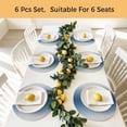 thumbnail image 5 of Navy Blue Grey Ombre Round 13 Inch Placemats Set of 6, Farmhouse Gradient Minimalist HeatResistant Non Slip Place Mats for Dining Table, Wipeable Braided Kitchen Table Mats for Housewarming, 5 of 9
