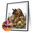 thumbnail image 1 of 5D bricolaje completo taladro diamante pintura caballo flores cruz puntada bordado pedrería mosaico Likrtyny Oficina Multiescena Multifunción, 1 of 8