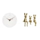 thumbnail image 1 of Reloj de pared decorativo de la familia Silent Bunny, ideal para el hogar, la cocina, la oficina o . Incluye una escultura como adorno centr, 1 of 8
