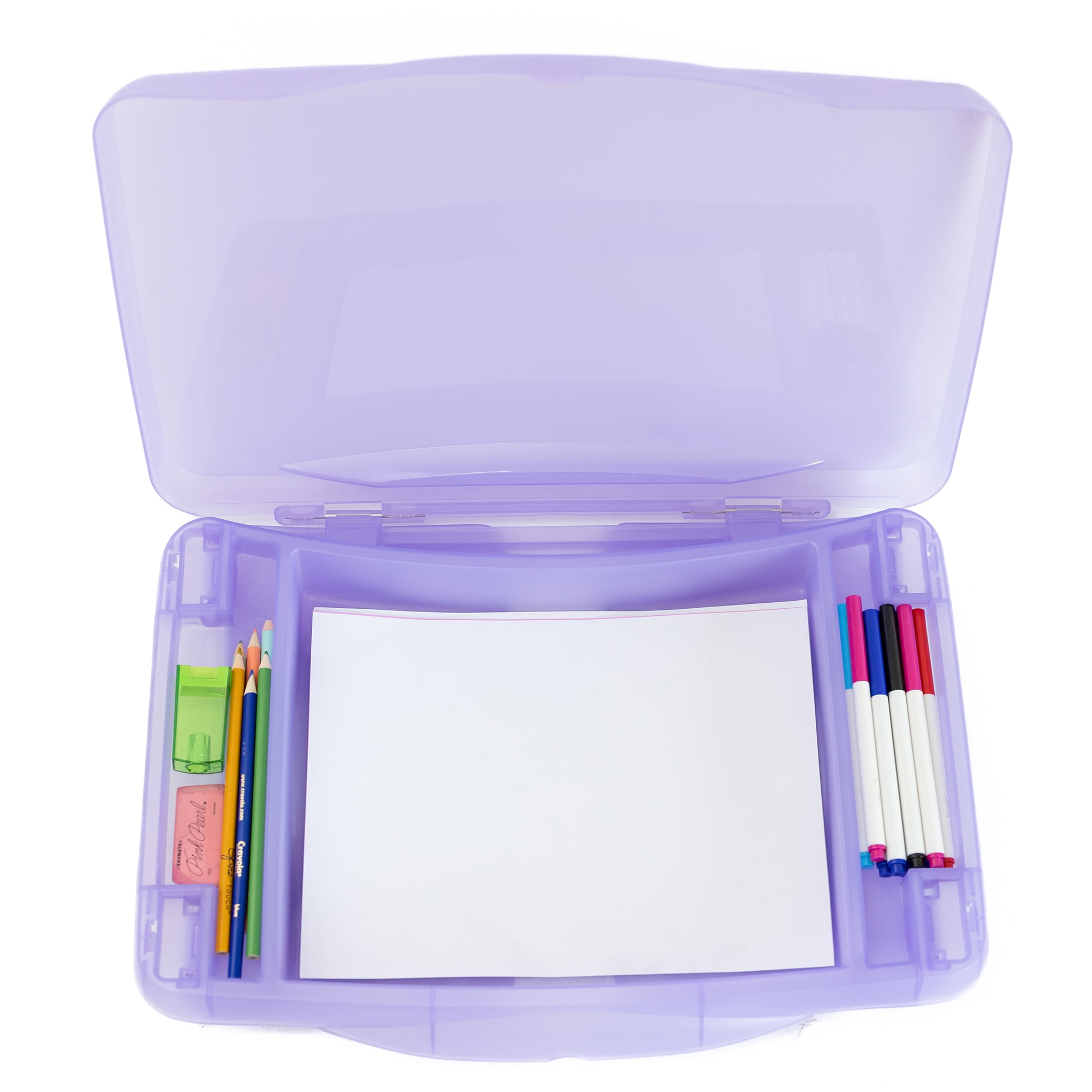 Everything Mary Foldable Lap Desk, Purple - Storage Lap Desk for Arts, Crafts, School, Reading, and More