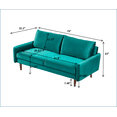 thumbnail image 4 of US Pride Furniture Maryellen 70''W Velvet Sofa, Blue, 4 of 4
