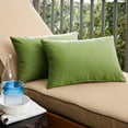 thumbnail image 5 of Sunbrella  Spectrum Cilantro Indoor/Outdoor Knife Edge Pillow (Set of 2) 12 in L x 24 in W, 5 of 5