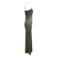 thumbnail image 2 of Cenuakty Women Sleeveless Fish Tail Dress, Solid Color Spaghetti Strap Bodycon Long Skirt, 2 of 6