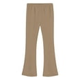 thumbnail image 4 of Eltusu Flare Leggings for Girls, Elastic Waist Thermal Comfort Stretch Kids Winter Pants Khaki Size 5-6 T, 4 of 6