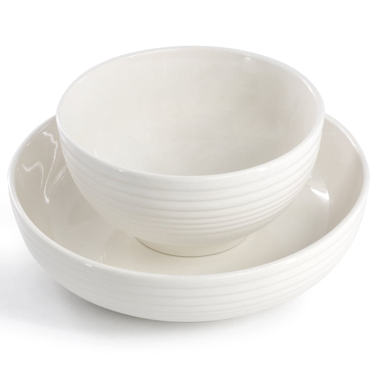 LA AMYS Toejour Free Bowl Set - 5 Piece Japanese Porcelain Bowls, 5.1-inch, Dishwasher Safe