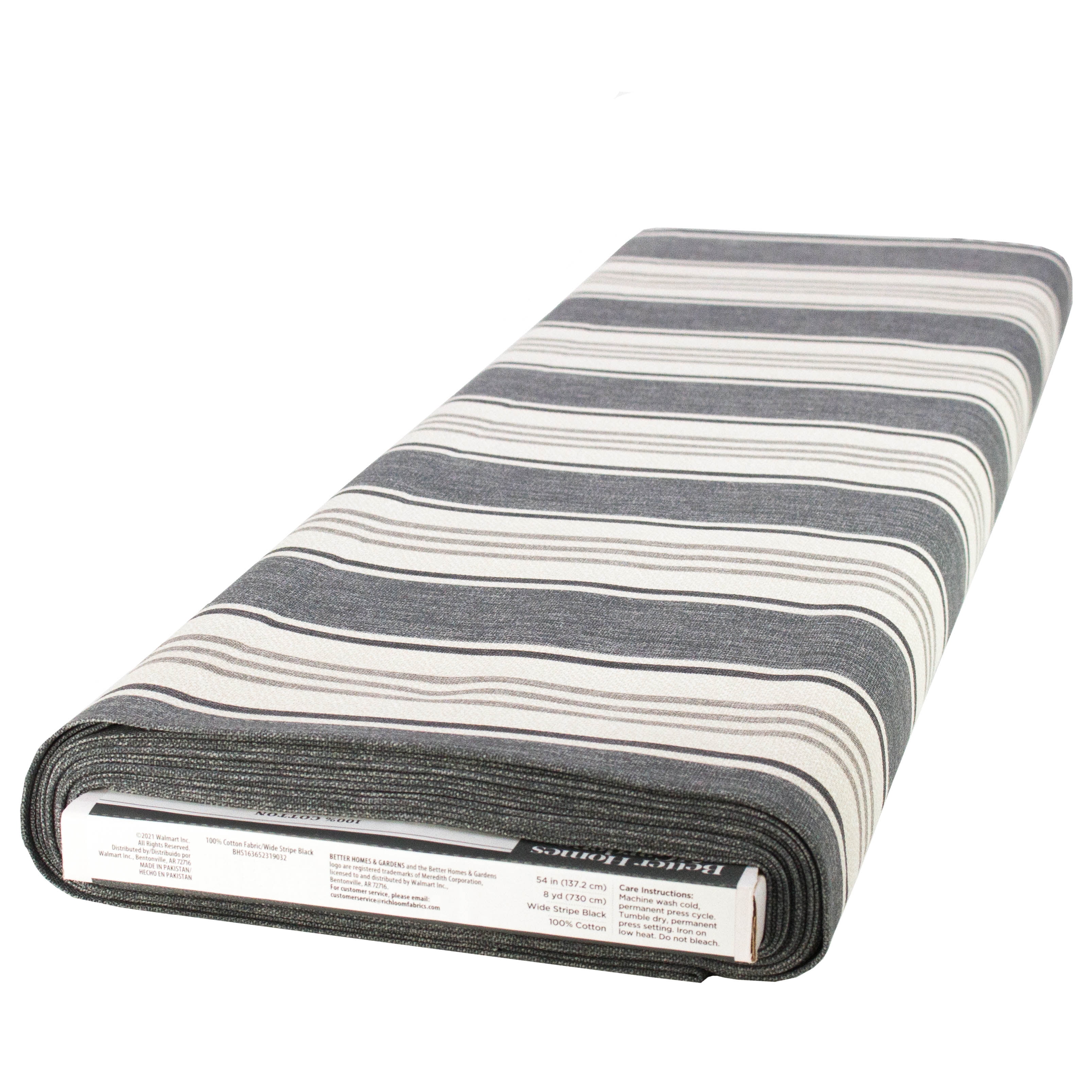 Better Homes & Gardens 100% Cotton 54" Width Fabric, Stripes Cut by the Yard