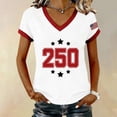 thumbnail image 2 of WERYOUNG Patriotic Graphic T Shirts For Women Fourth Of July Casual Short Sleeve Tees Comfortable 250th Anniversary T-Shirts Home Lounging Cozy Tops, 2 of 7