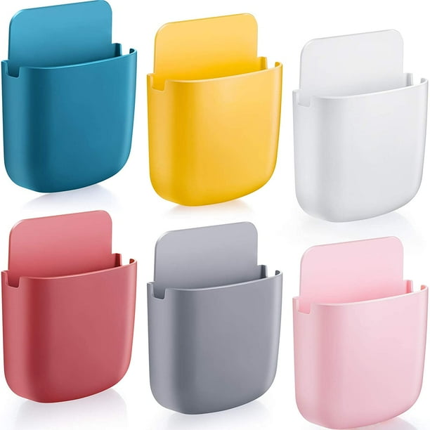 6 Pieces Wall Mounted Remote Control Holders HoleFree Self Adhesive