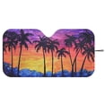 thumbnail image 3 of Xixirimido Windshield Sun Shade for Car SUV Truck Foldable Sunshade for Car Windshield Block UV Rays Keep Your Vehicle Cool Car Interior Accessories, Palm Trees Sunset Glow, 3 of 8