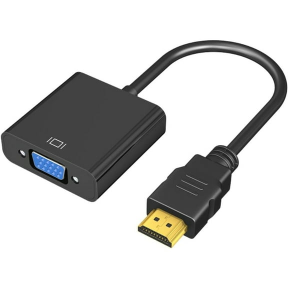 HD to VGA, Gold-Plated HD to VGA Adapter (Male to Female) Compatible with Computer, Desktop, Laptop, PC, Monitor, Projector, HDTV, Chromebook, Raspberry Pi, Roku, Xbox and More