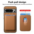 thumbnail image 6 of TECH CIRCLE Case for Google Pixel 9 Pro, Pixel 9 Case 6.3" 2024, PU Leather Phone Case with Removable Magnetic Card Holder Pocket, Compatible with MagSafe, Protective Lightweight Wallet Cover, Brown, 6 of 10