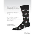 thumbnail image 3 of MeMoi Men's Funny Chicken Pattern Rayon from Bamboo Blend Novelty Crew Sock - Mens - Male, 10-13, Black, 3 of 7