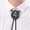 Y, variant on Lynono Edgy Gothic Styles Nylon Bolo Tie Necklace Wolf Head Pendant For Casual Outfits