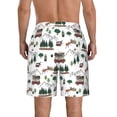thumbnail image 3 of KLL Camping Caravan 2 Men's Casual Summer Beach Shorts Hawaiian Shorts with Pockets-Large, 3 of 5